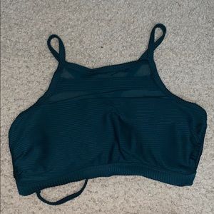 dark blue swimsuit top